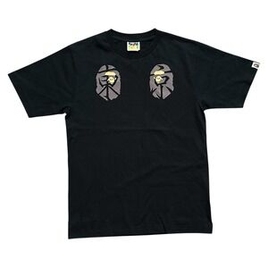 Bape A Bathing‎ Ape Japan Tokyo Harajuku Black Shirt Size S
